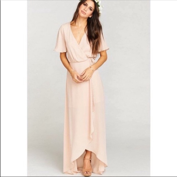 Show Me Your MuMu Sophia Wrap Dress Dusty Blush - Picture 2 of 14